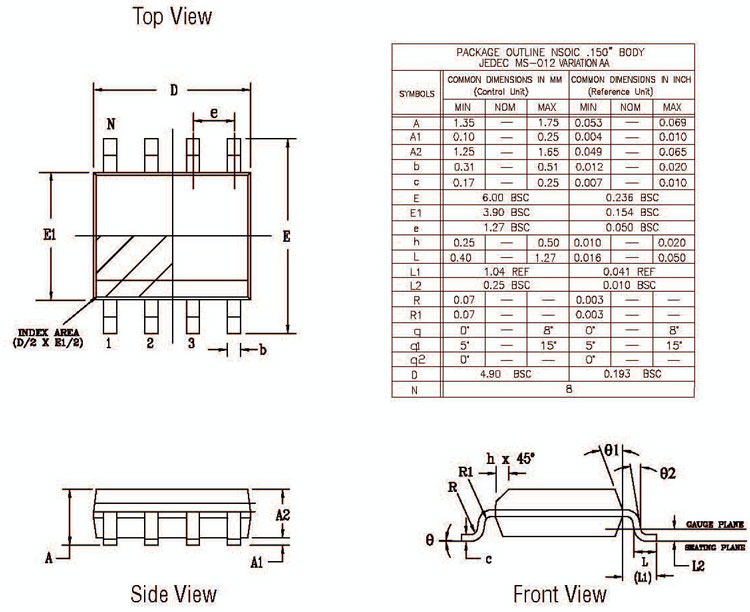 SP3485 Dimensions