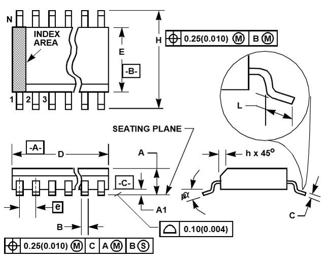 LM324 Quad Op-amp IC 2D Model