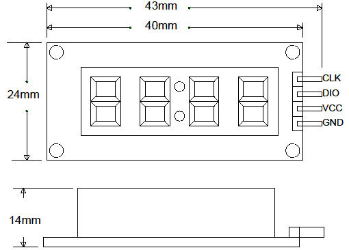 TM1637 2D Model